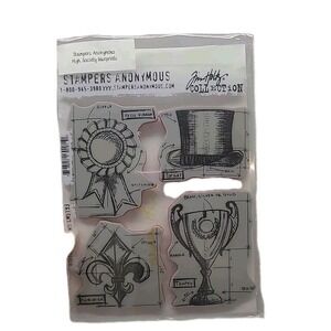 Scrapbooking Cling Stamps Stampers Anonymous High Society Blueprints